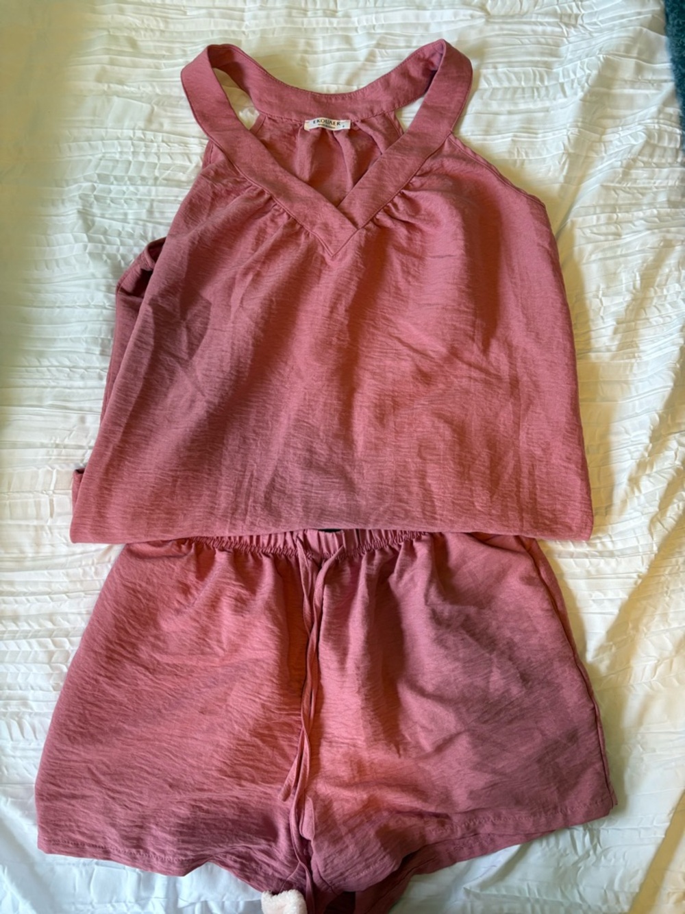 Women’s Sleeveless Sleep Tank & Shorts Set in Rose Mauve